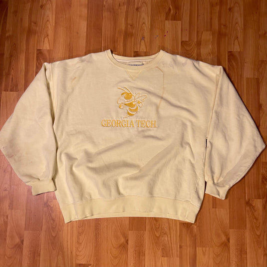 Georgia tech sunfade crewneck fits XL