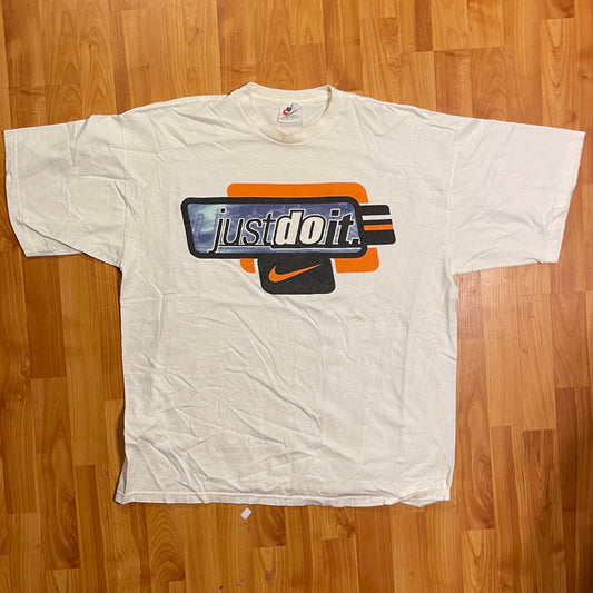 复古 1990 年代美国制造 Nike Just Do It T 恤 XL 码