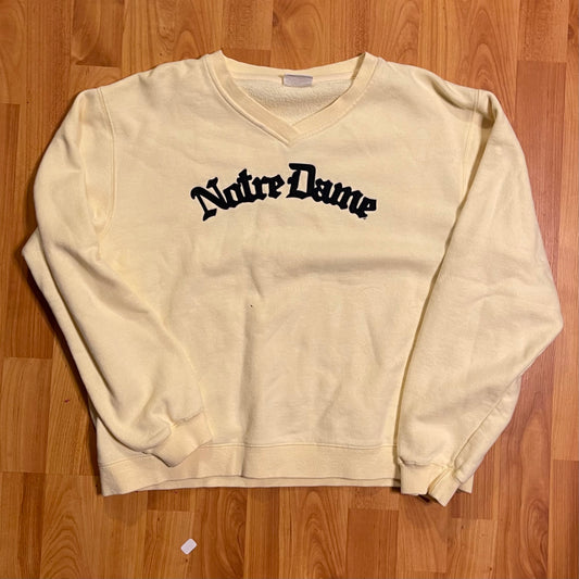 Notre Dame V-neck Crewneck fits S