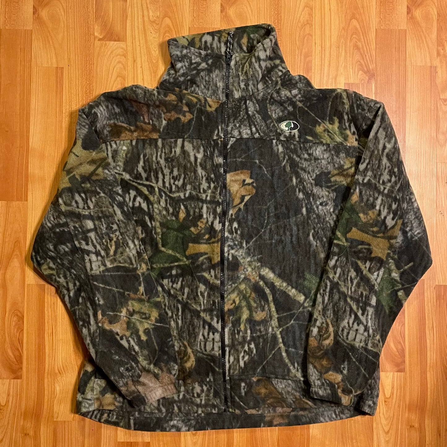 Mossy oak camo full zip fleece fits XL