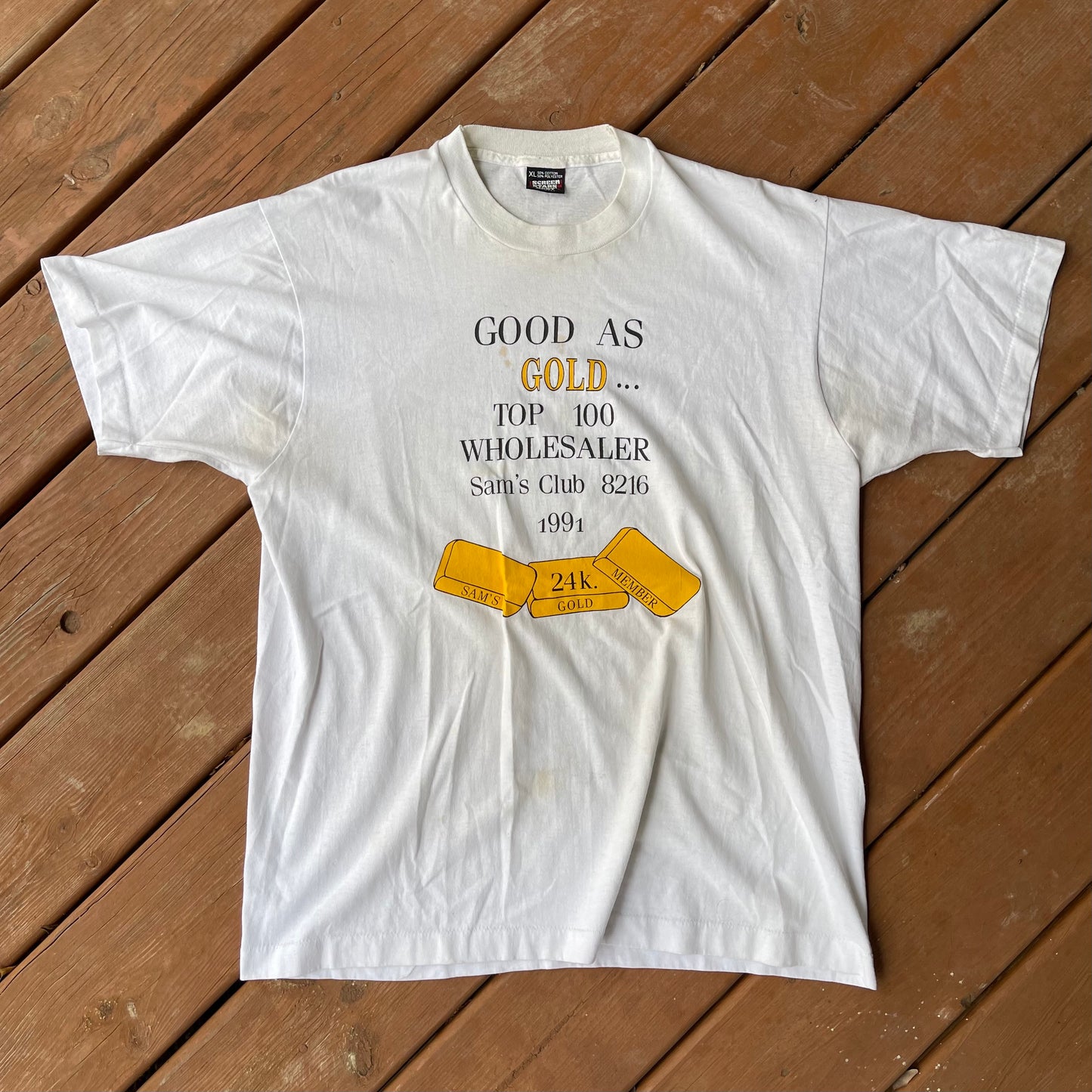 1990 年代 Sams 俱乐部 Good as Gold T 恤 - L