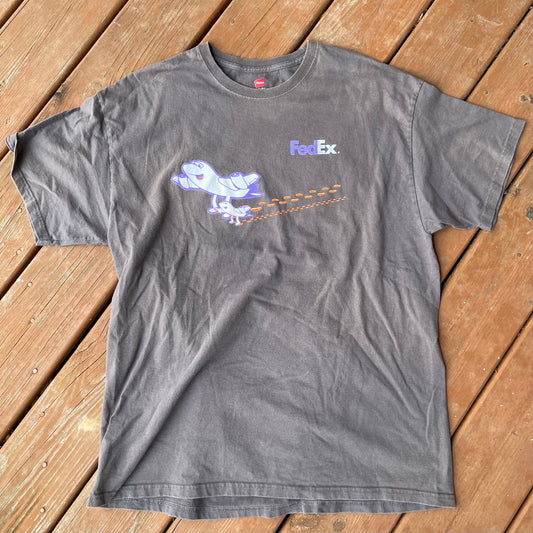 00's FedEx Distressed T-shirt - L