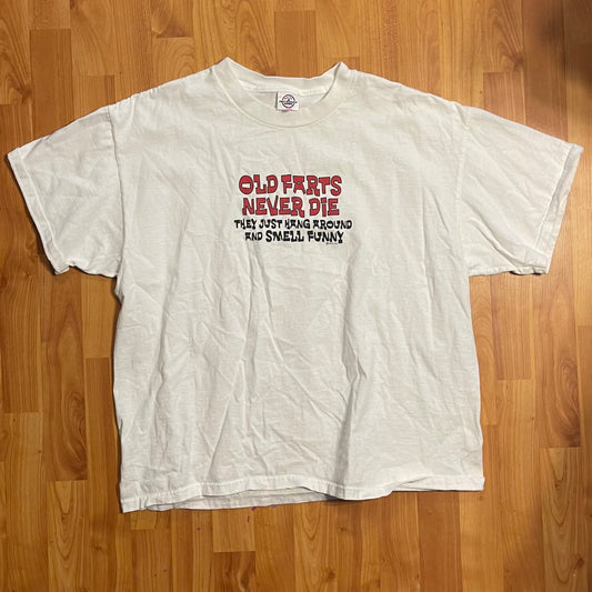 Camiseta Old Pharts Never Die de 1990