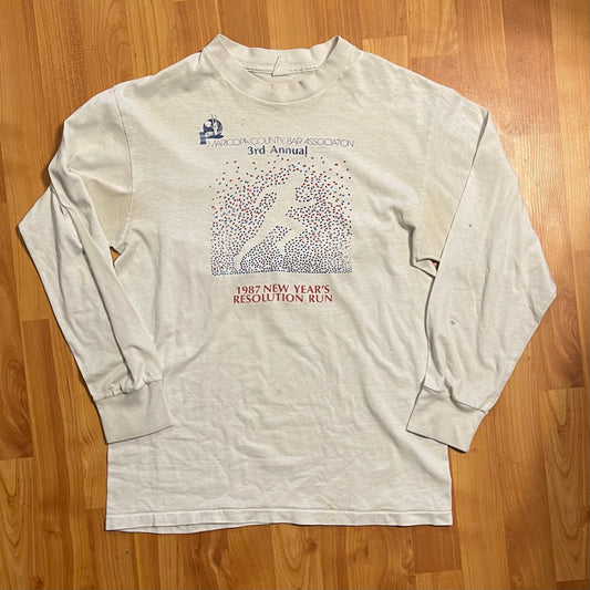 1987 New Years Running Long Sleeve - L