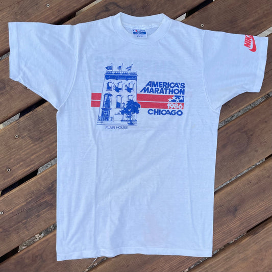 1986 Camiseta Hanes Nike America's Marathon - M