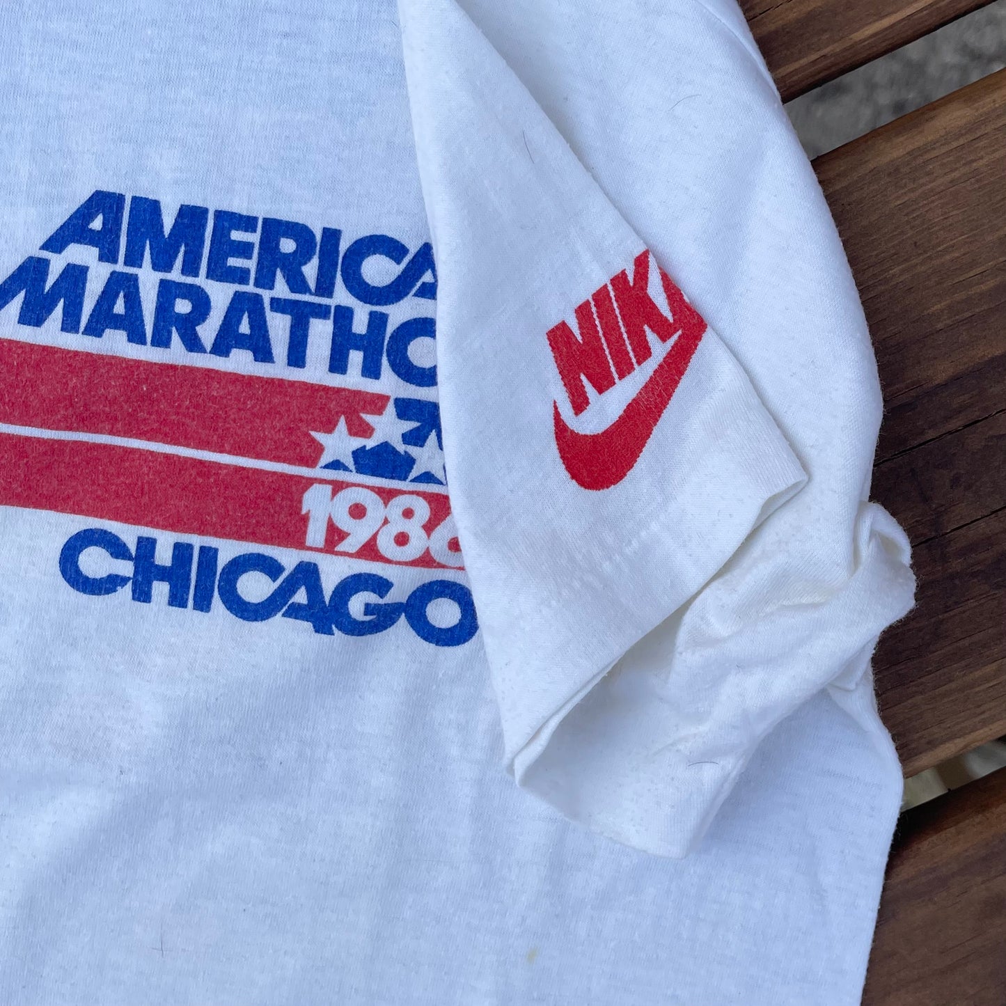 1986 Hanes Nike America's Marathon Tshirt - M