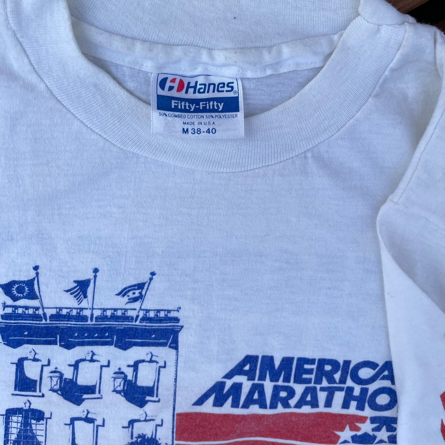 1986 Hanes Nike America's Marathon Tshirt - M