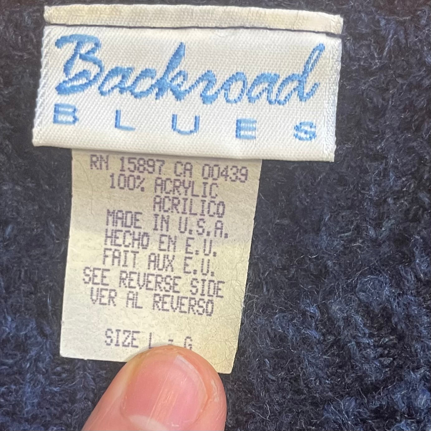 1980's Backroad Blues Sweater - L