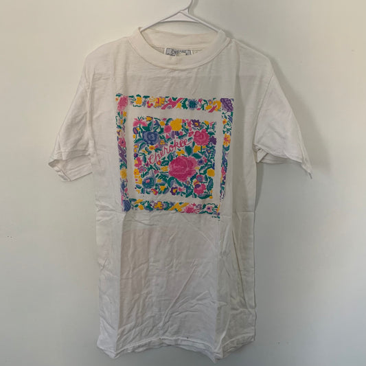 Cherokee Flower T-shirt- XL Long 18.5" x 30"