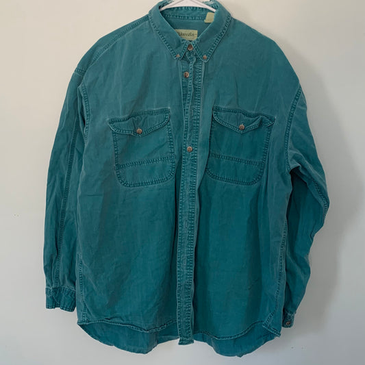 Distressed St Johns Bay Shirt- XL