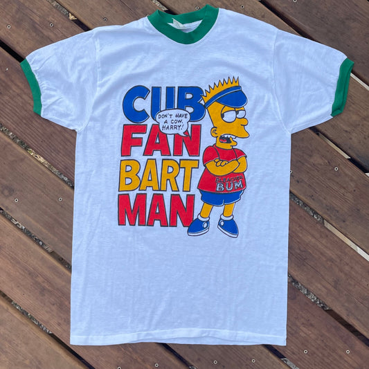 1990 年代 Cub Fan Bart Man T 恤 - XL