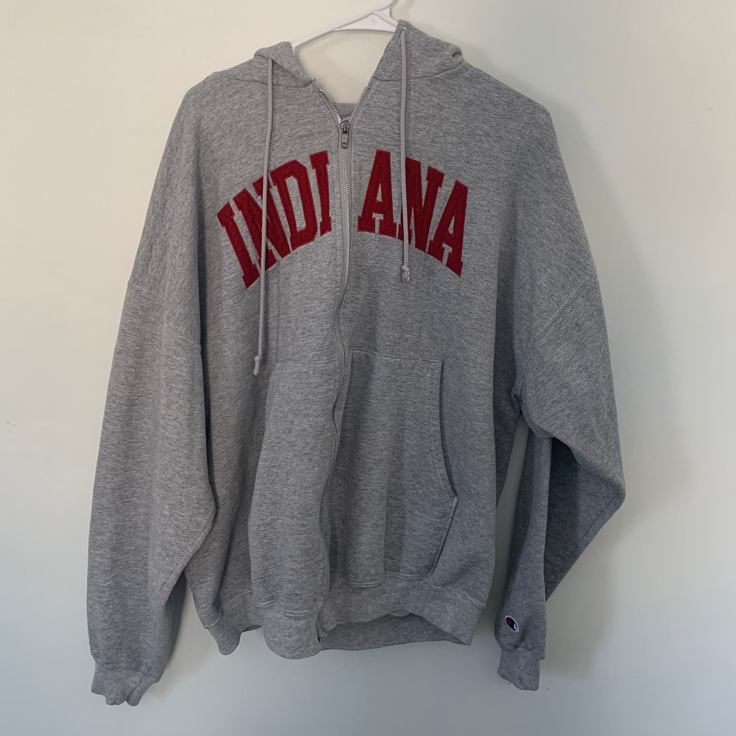 Champion Indiana Spellout Zip up- L