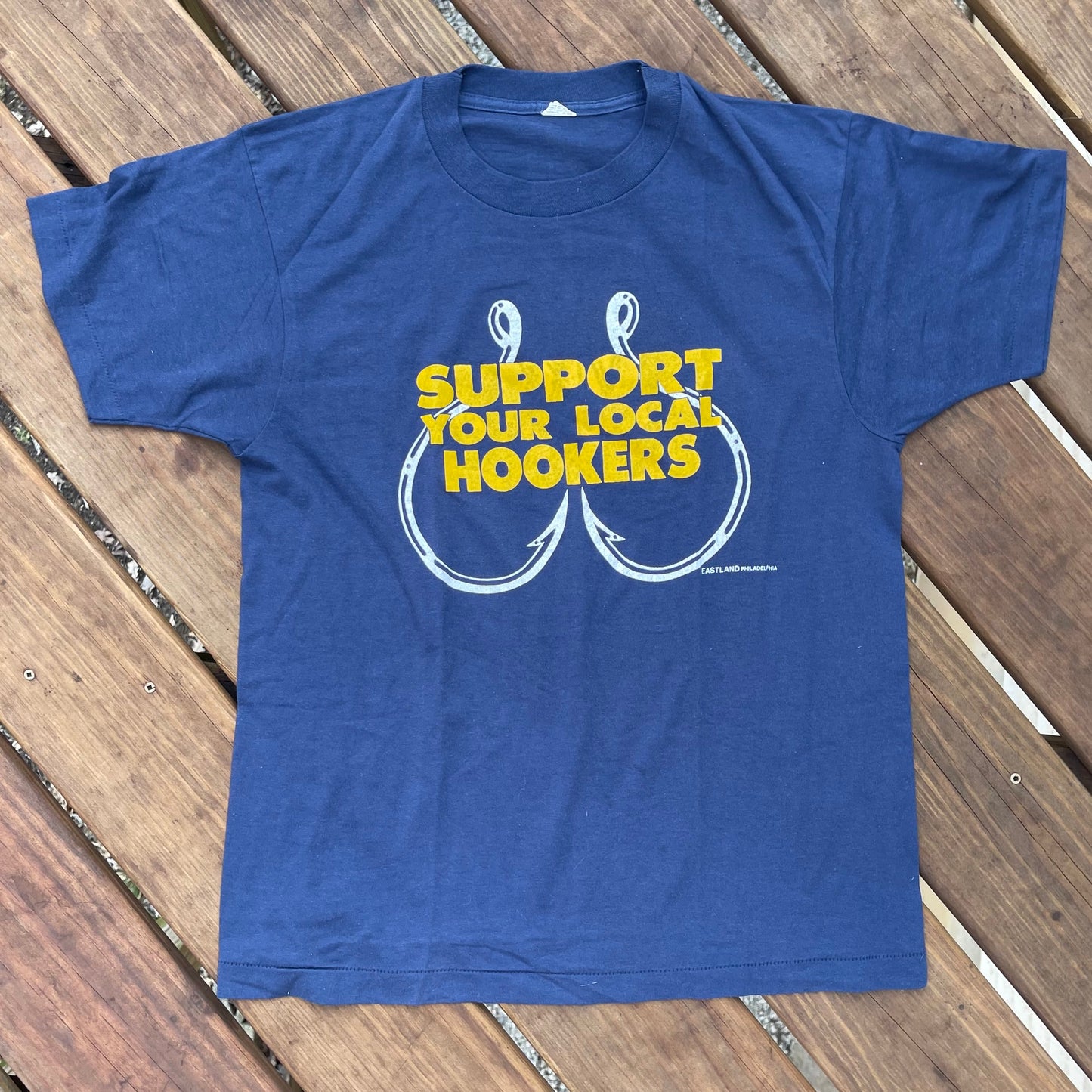 1980's Support Hookers Funny Tshirt - L