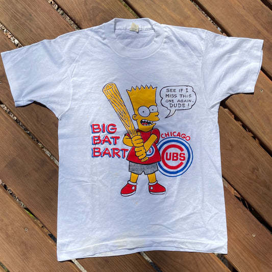 1980's Simpsons Big Bat Bart Tshirt - M