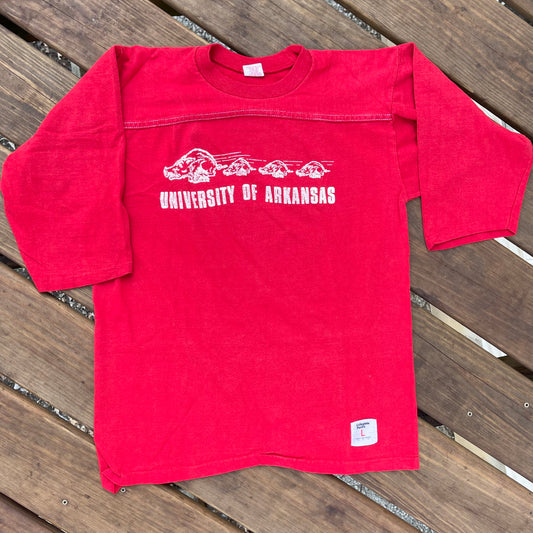 1980s Arkansas Half Sleeve Tshirt - L