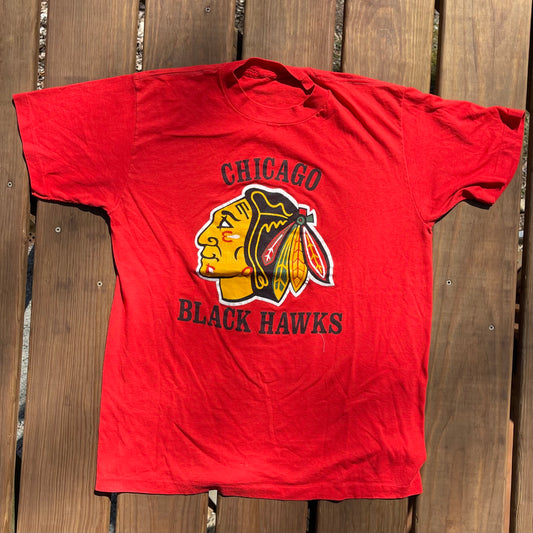 80s-90s Chicago Blackhawks Tshirt - L