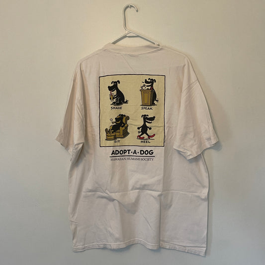 1990's Adopt a dog Tshirt - XL