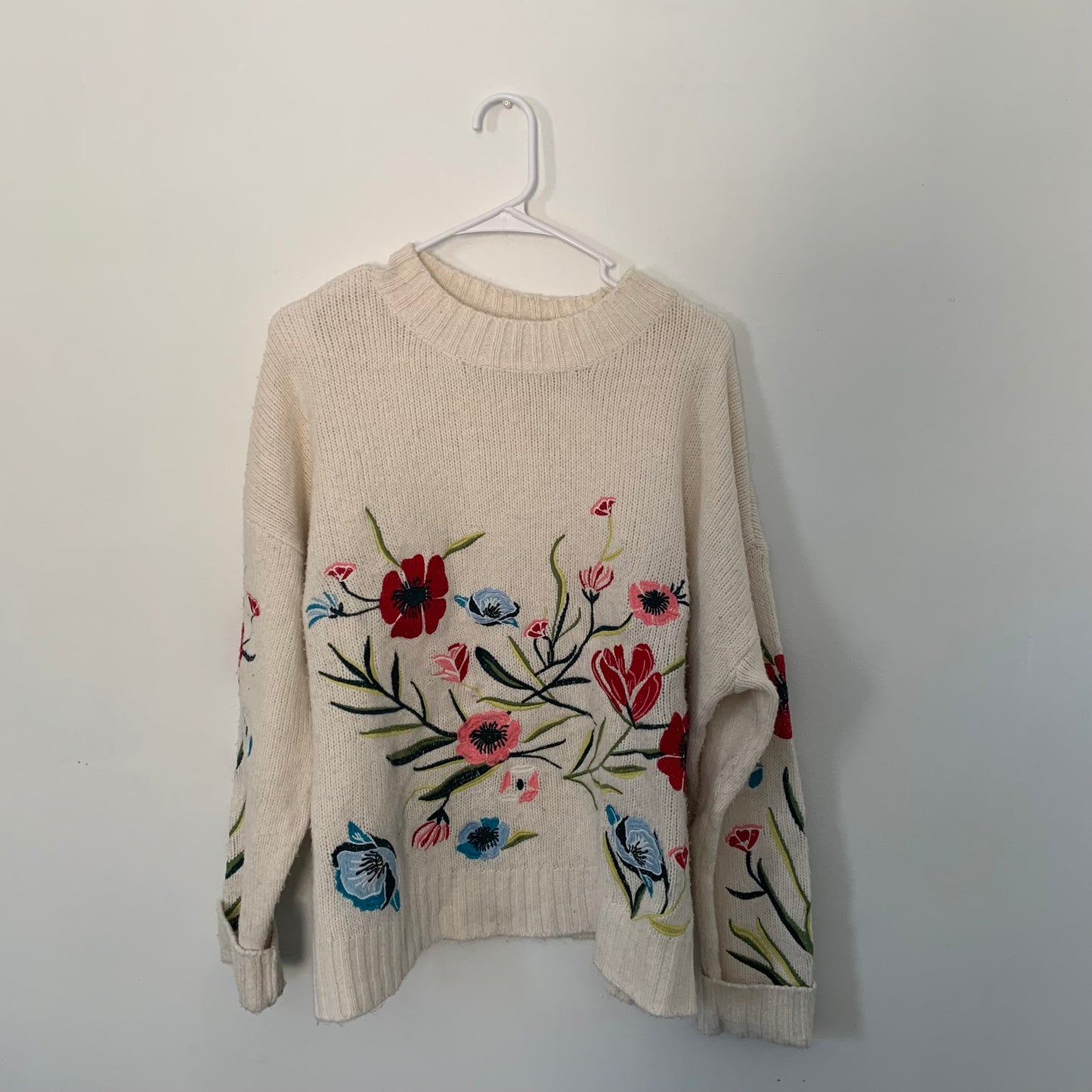 Flower Knit Sweater- M