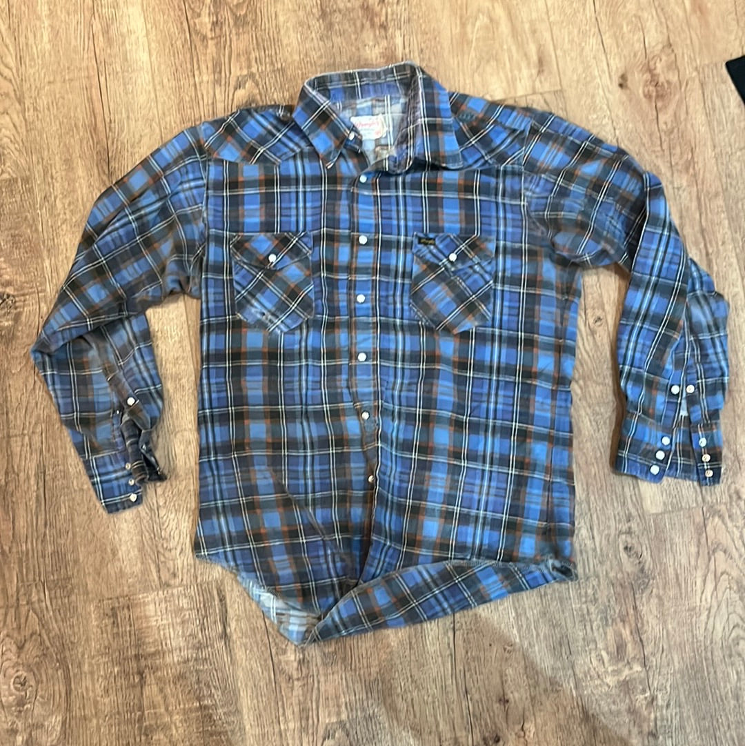 70's Wrangler Western Flannel - 21” x 33”