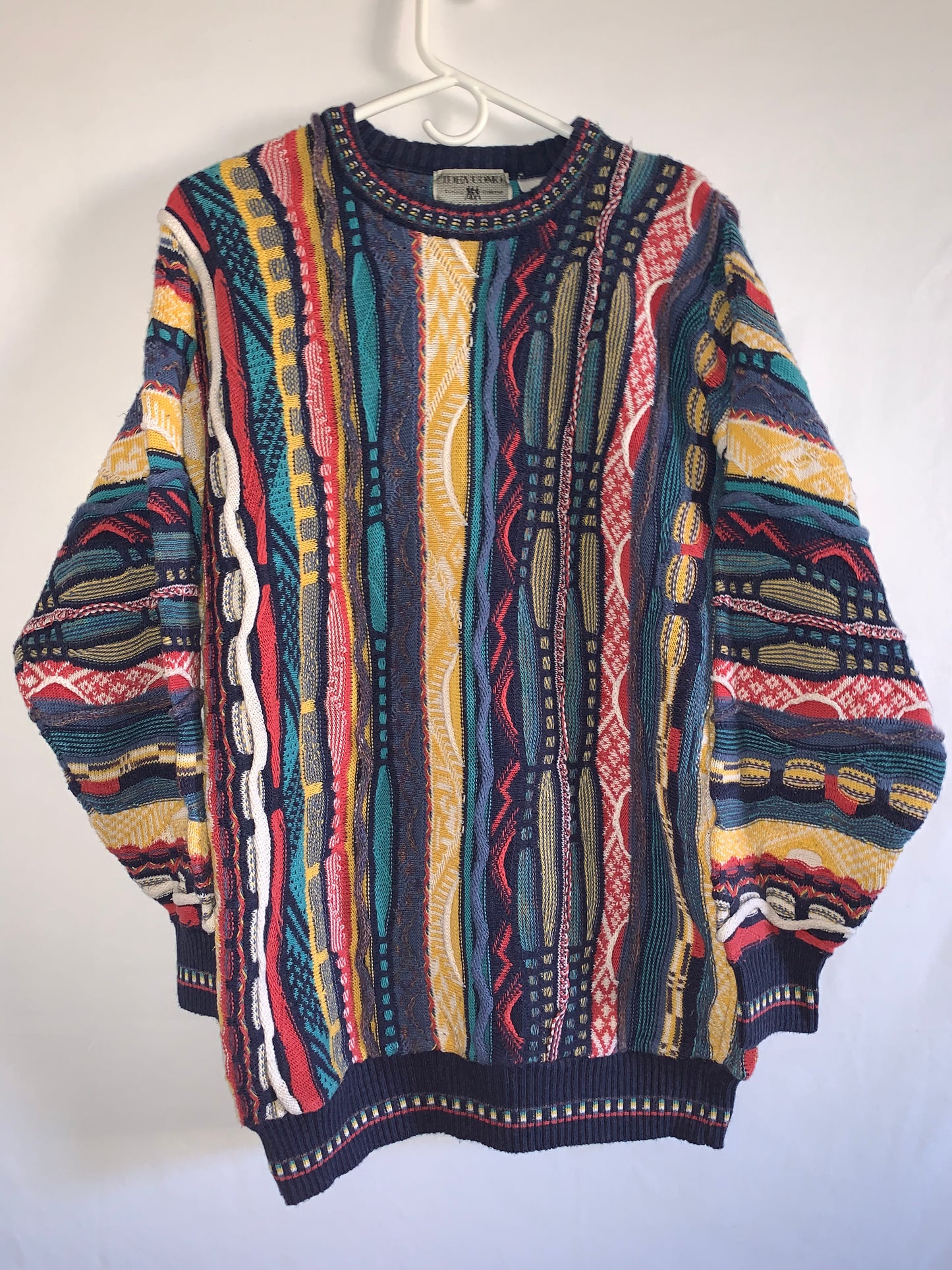 90's Coogi Style Italian Sweater - Medium - 20” x 29”