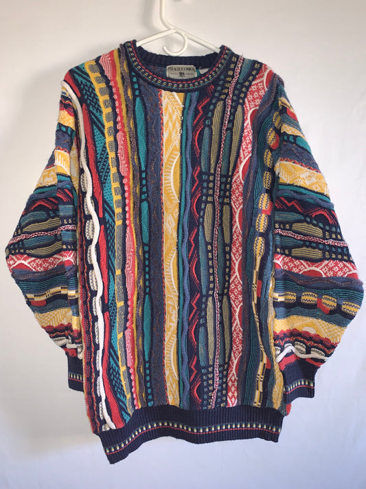 90 年代 Coogi 风格意大利毛衣 - 中号 - 20” x 29”