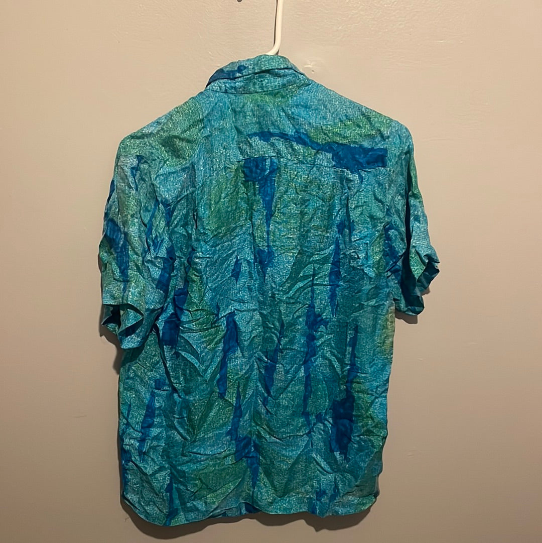 80's Liberty House Loop Collar Hawaiian Shirt - Medium - 20” x 28”