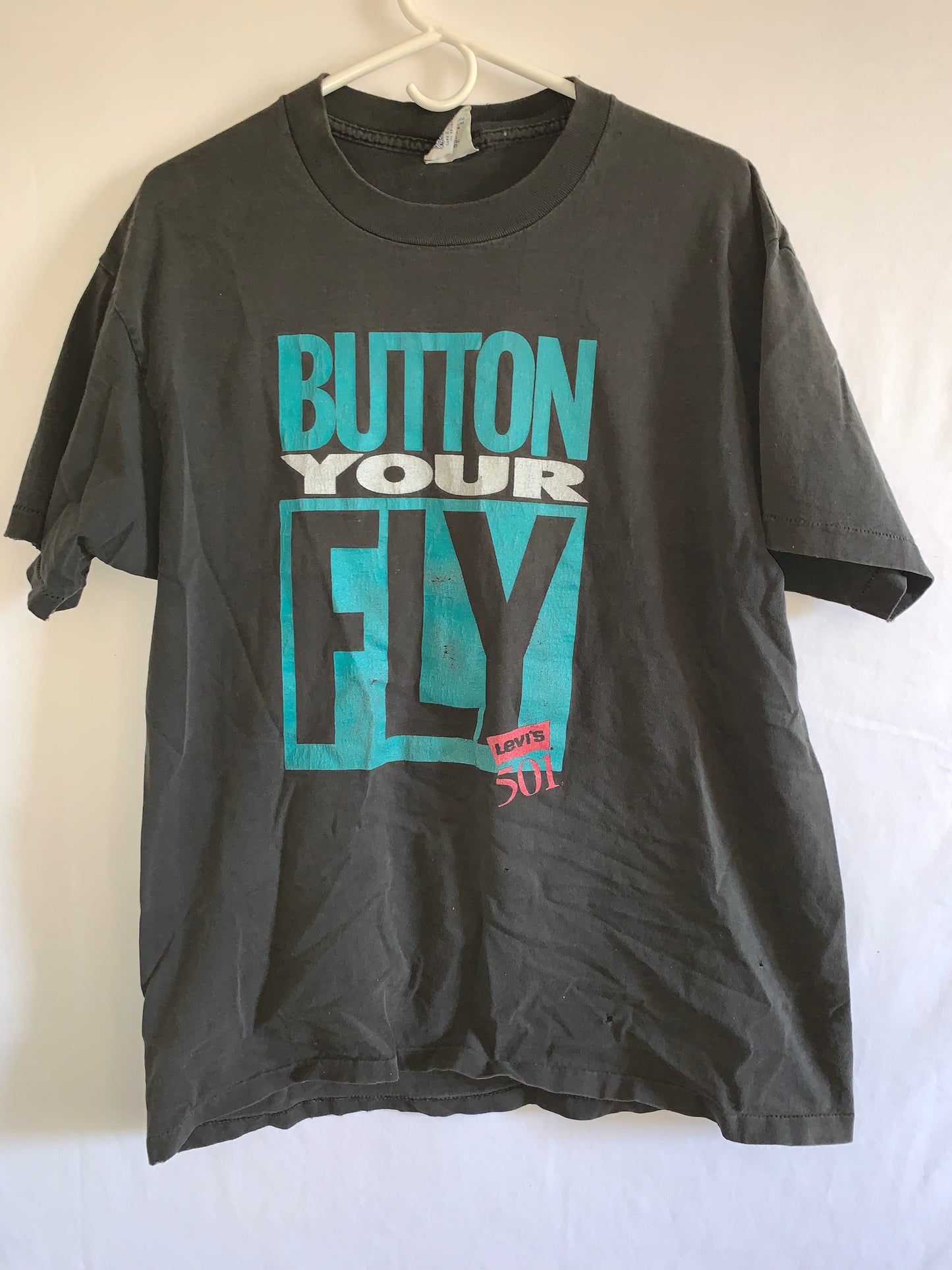 90's Levi's Button Your Fly Tshirt - Medium - 21.5” x 29”