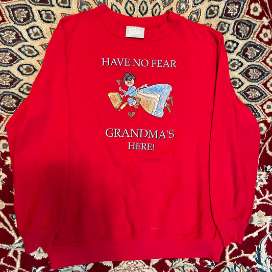 90's Have No Fear Grandma Crewneck - 23.5" x 26.5"