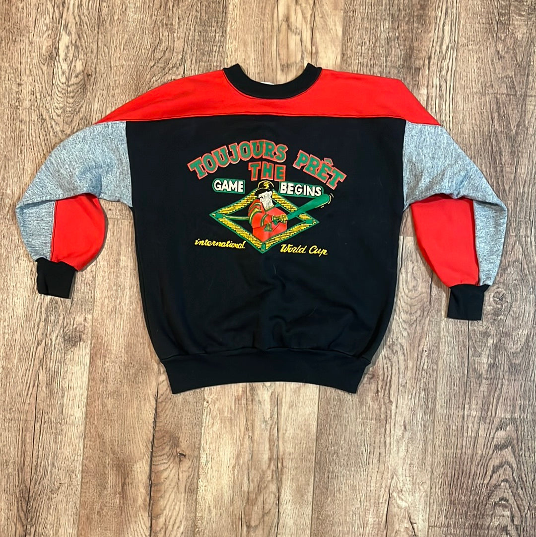 70's The Game Begins Sweatshirt - 17” x 19”