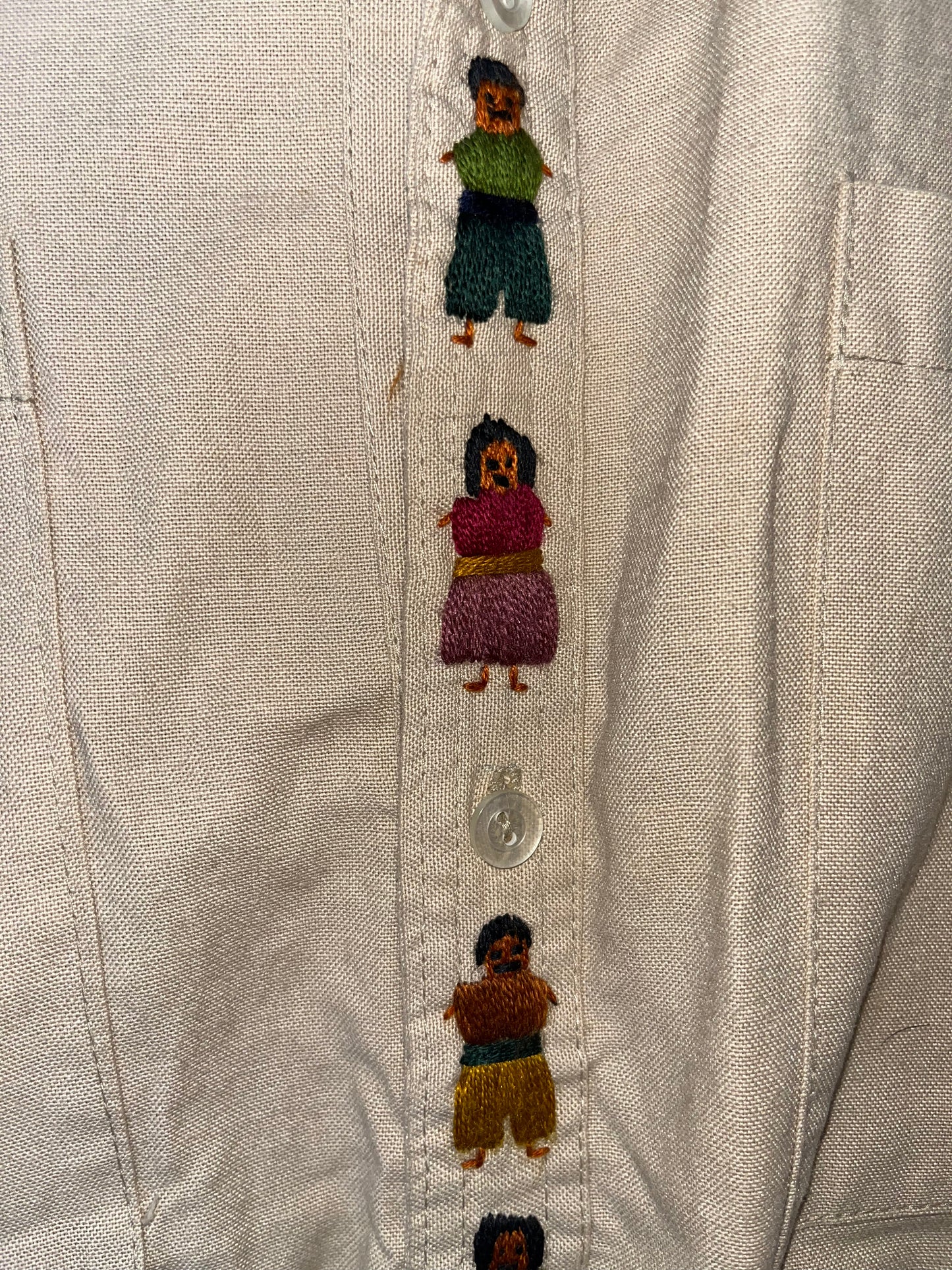 80/90's People Stitched Shirt - Large - 23” x 31”