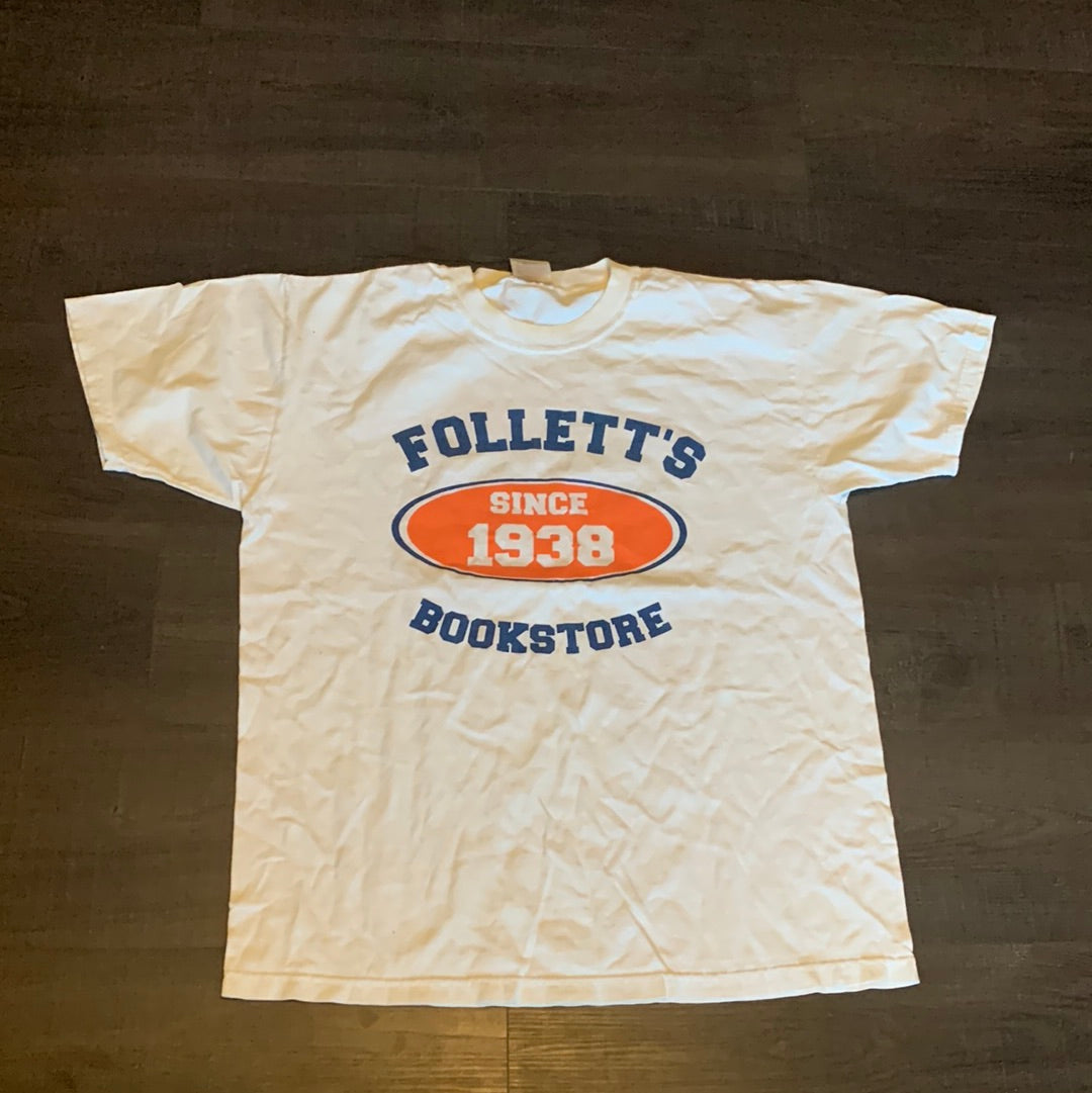 00's Follett's Bookstore Tshirt - 21.5” x 26.5”