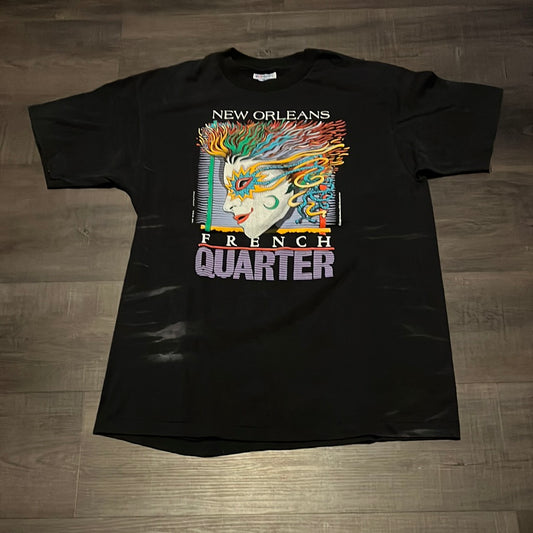 Camiseta del Barrio Francés de Nueva Orleans de los años 80 - Pequeña - 19.5" x 27.5"