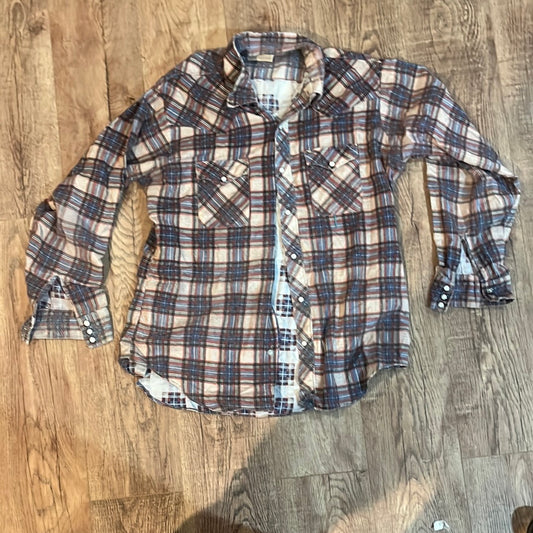 70's Buffalo Bill Western Flannel - XLarge - 24” x 34.5”