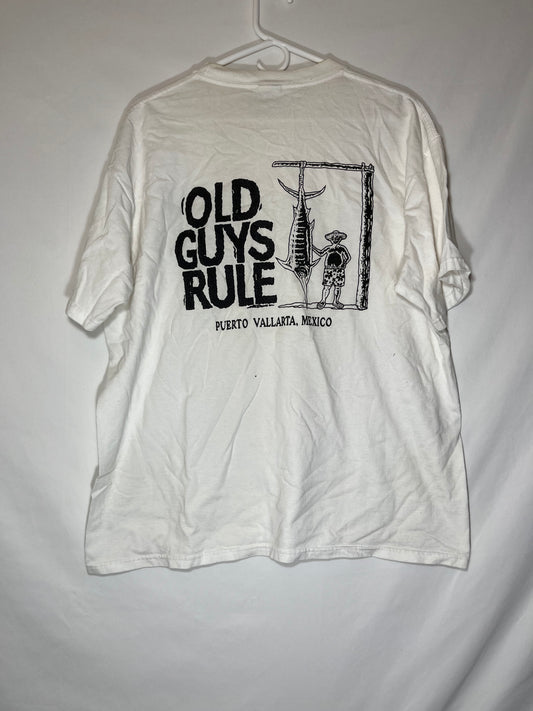 Old Guys Rule T 恤 - 大号 - 22.5 英寸 x 27.5 英寸