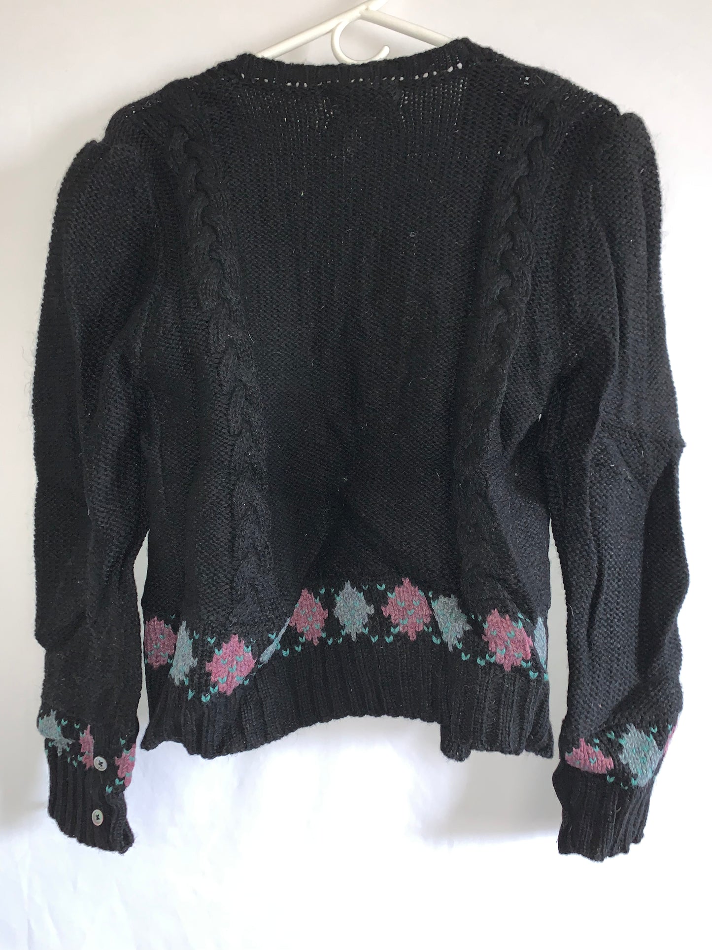 80's Shetland Wool Cardigan - Small - 18” x 21.5”