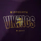 Jersey de cuello redondo Riddell Minnesota Vikings de lana de los 90 - 24" x 24"