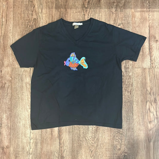 90's Fresh Produce Fish Tshirt - 22” x 25.5”