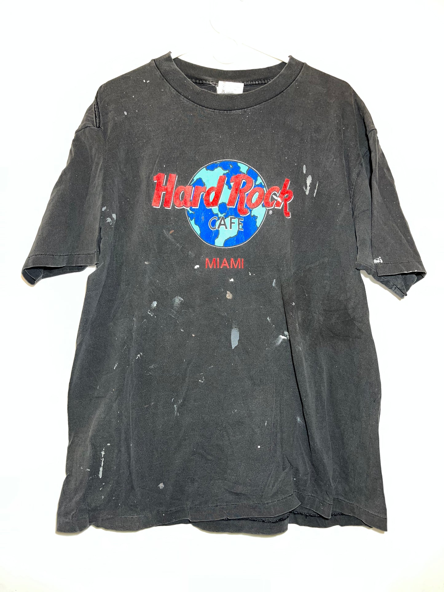 80/90's Hard Rock Cafe Miami Tshirt - Large - 23” x 29.5”