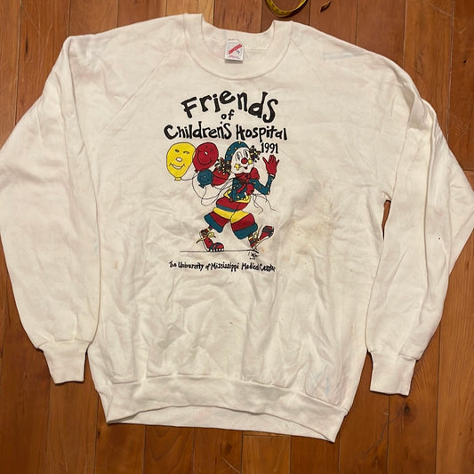 90's Jerzees Friends of Childrens Hospital Crewneck Sweatshirt - 21.5" x 26"