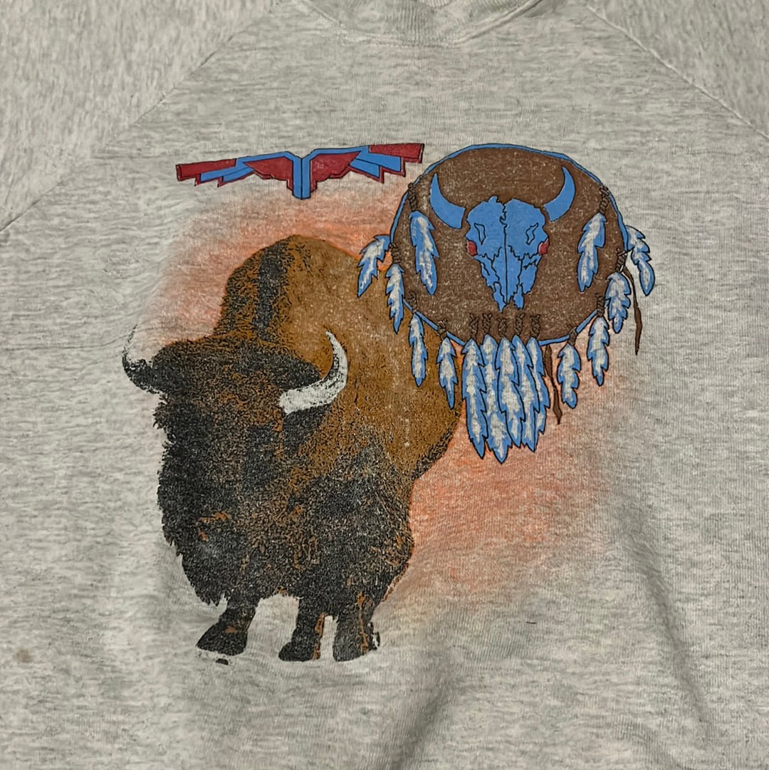 90's Bison/Buffalo Crewneck - 22” x 23”