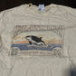 Camiseta de ballena con carne de Hanes de los años 90 - 19.5 "x 22"