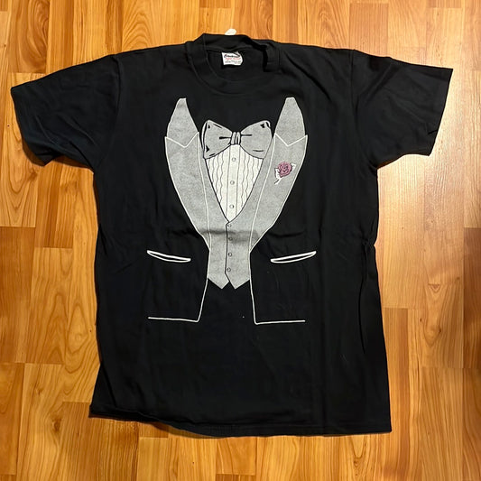 90's Fake Suit Tshirt - M 19” x 26.5”