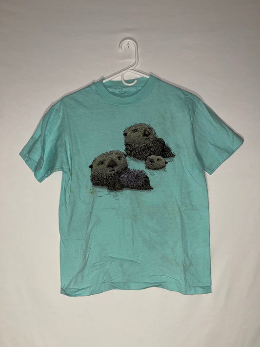 80/90's Sea Otter Tshirt - Small - 18” x 25”