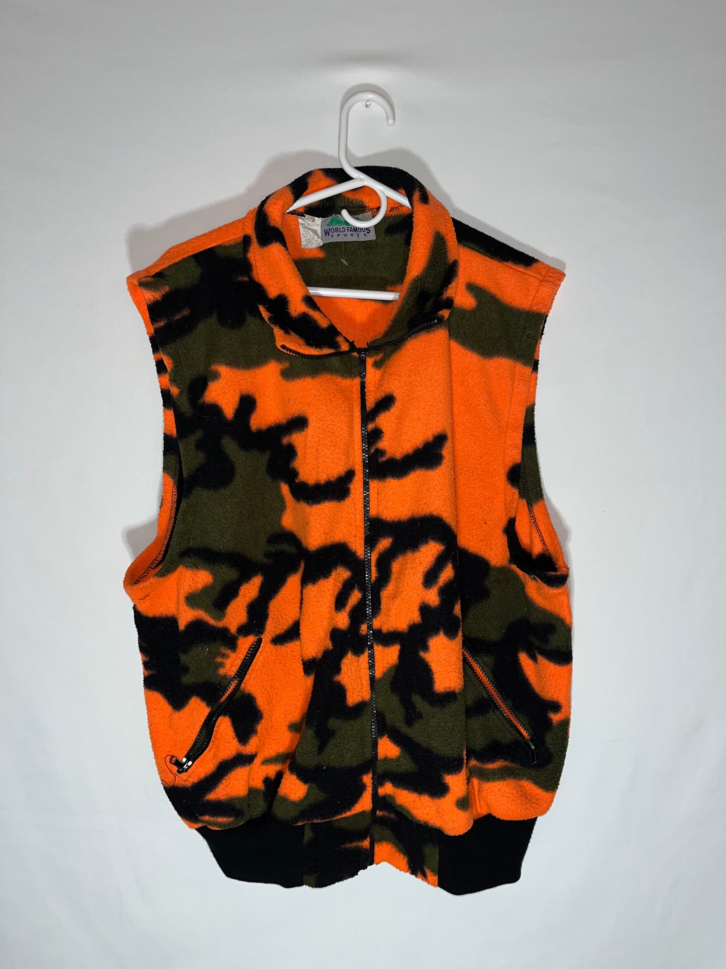 80's Camo Fleece Vest - Large - 23” x 28”