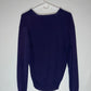 Navy V Neck Sweater - Large - 22.5” x 24”