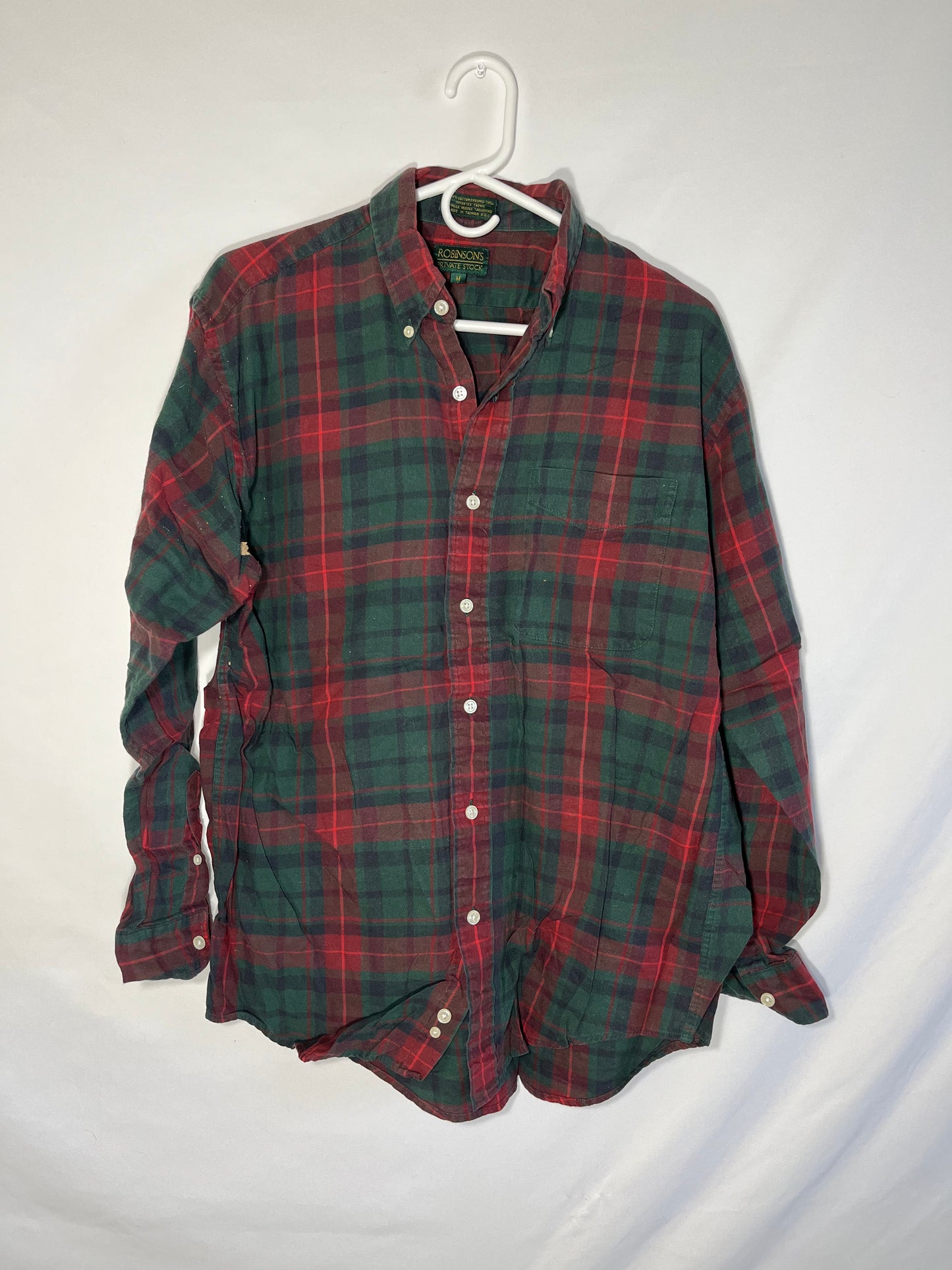 80/90's Robinsons Flannel Button Up Shirt - Medium - 20.5” x 32”