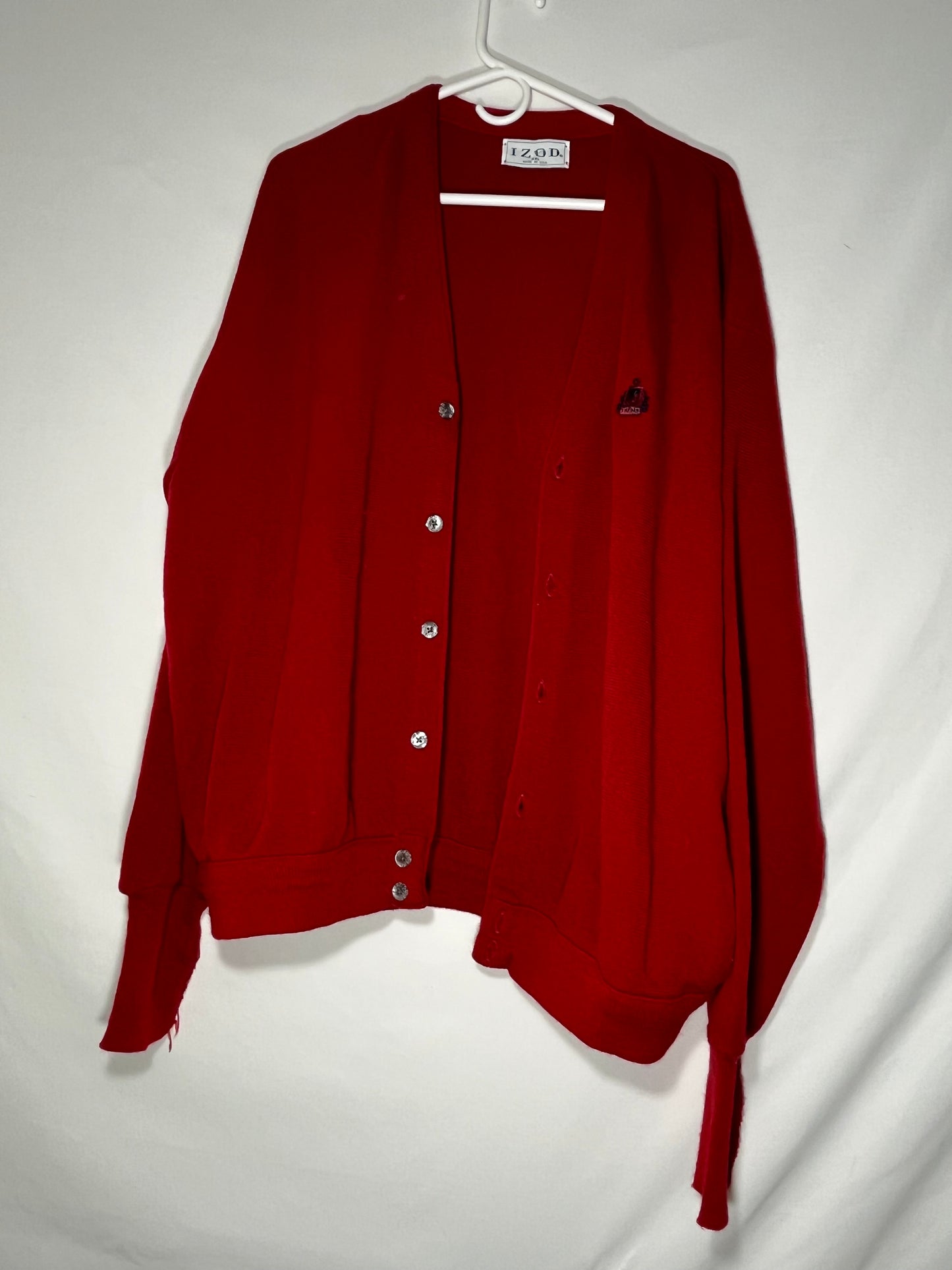 80/90's Izod Cardigan Sweater - Boxy XLarge - 27” x 27”