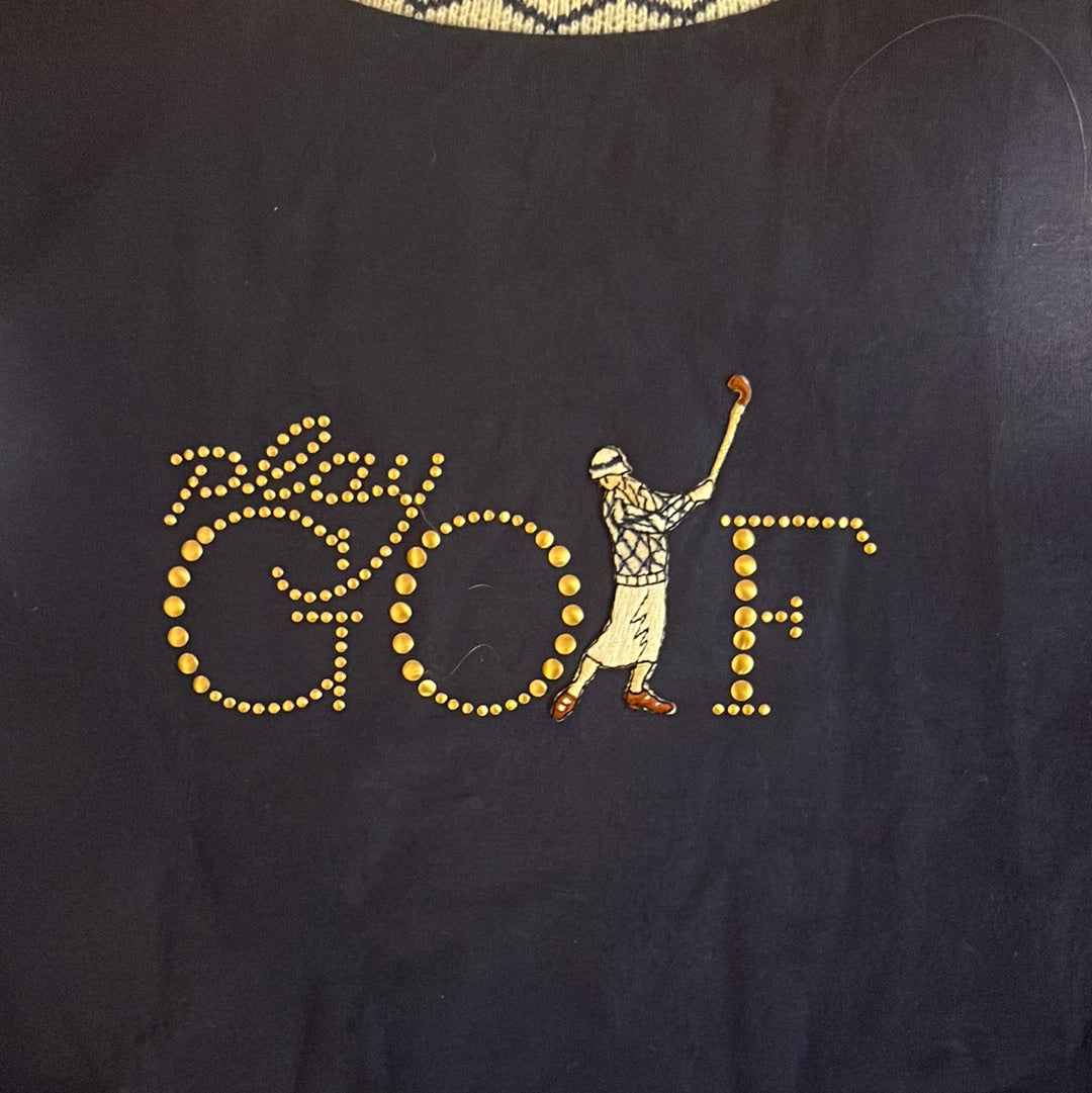 90's Play Golf Ringer Tshirt - 22” x 25”