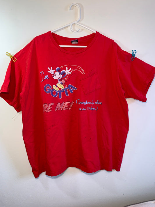 Disney Mickey Gotta Be Me Tshirt - XLarge - 27” x 27”