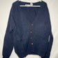 80's Royal Scott Shetland Wool Cardigan Sweater - Large - 22” x 25”